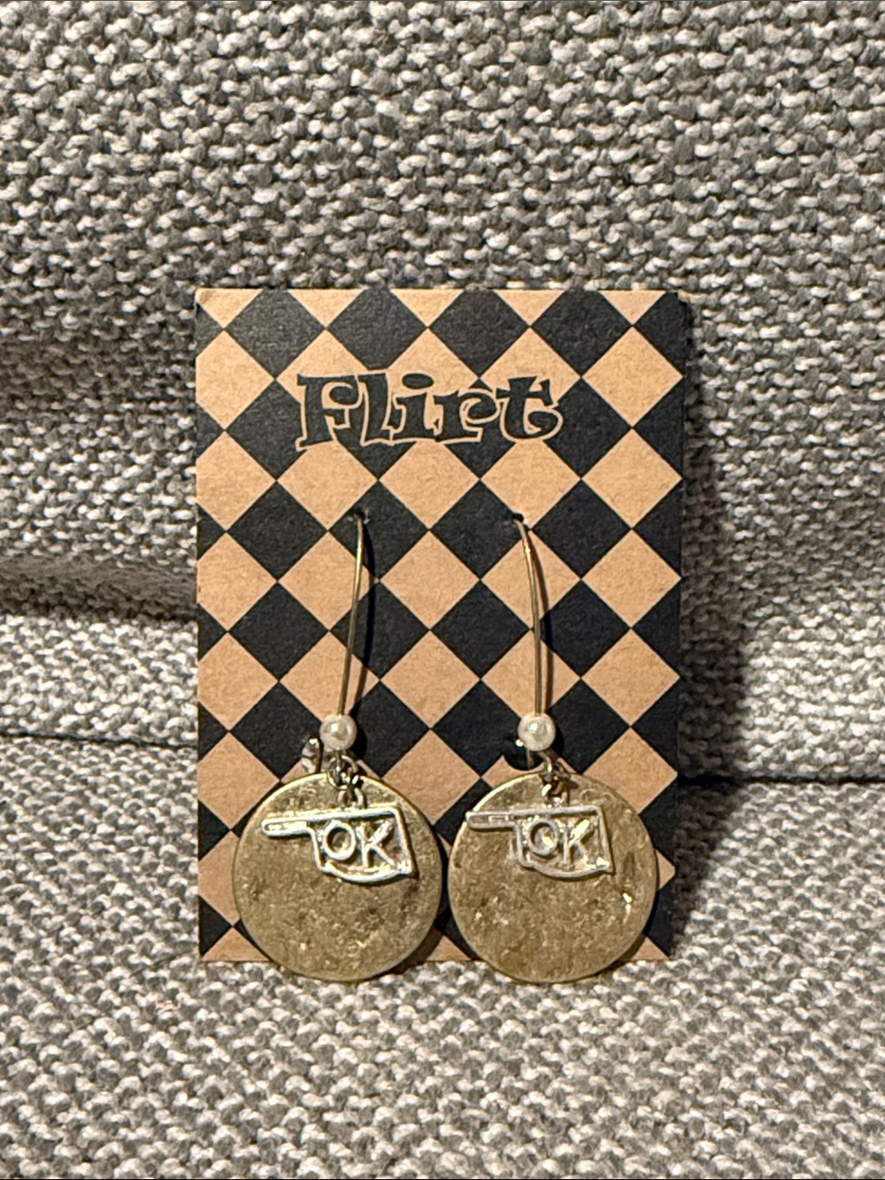 5/$25 Oklahoma earrings New